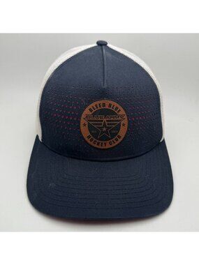 Bleed Blue Army Hockey Club Trucker Hat Navy White Red Snapback